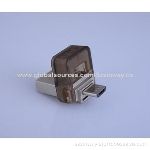Micro Mini Dual USB Flash Drives, 1-32GB for Smartphone and iPad